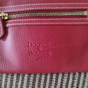 Dooney & Bourke Cherry Red Leather Clutch